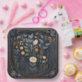 レトロ植物学ハロウィン/ハローウィンパーティプレート ペーパープレート (パーティー)