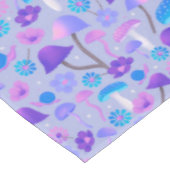 レトロ植物性きのこ花パープルターコイズ テーブルクロス (アングル)