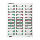 レトロ楕円と半円 ラベル (フルシート)