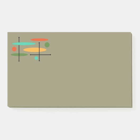 レトロ楕円の点線 ポストイット (正面)