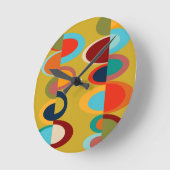 レトロ楕円 ラウンド壁時計 (傾斜)