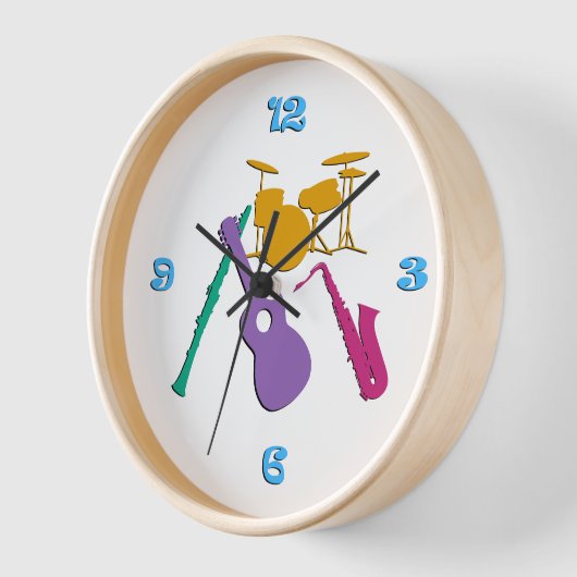 レトロ楽団 壁時計 (傾斜)