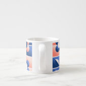 レトロ様式花：モザイクパターン。 エスプレッソカップ (裏面)