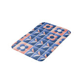 レトロ様式花:モザイクパターン。 バスマット (アングル)