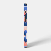 レトロ様式花:モザイクパターン。 iPhoneケース (左側面)