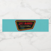 レトロ標識たった今結婚しましたウォーターボトルラベル ペットボトルラベル (シングルラベル)