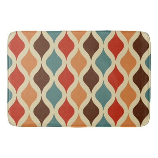 レトロ模様 バスマット (正面)