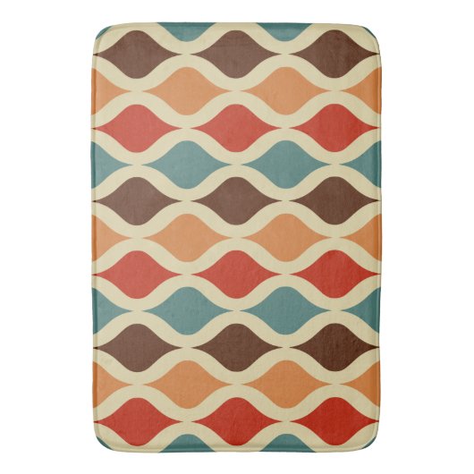 レトロ模様 バスマット (正面縦)