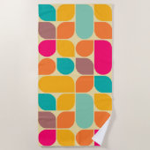 レトロ模様 ビーチタオル (正面)