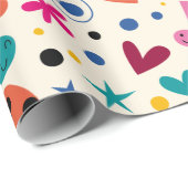 レトロ歌唱ハッピーバースデー ラッピングペーパー (ロールコーナー)