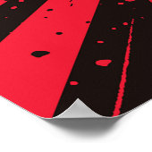 レトロ歌手の赤黒ポスター ポスター (角)