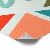 レトロ歓迎の礼拝符号 ポスター (角)