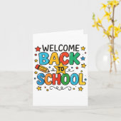 レトロ歓迎新学期先生評価 カード (黄色い花)