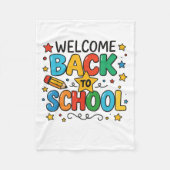 レトロ歓迎新学期先生評価 フリースブランケット (正面)