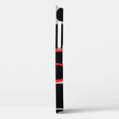 レトロ正方形パターンレッドホワイトグレーブラック Case-Mate iPhoneケース (裏面 / 左)