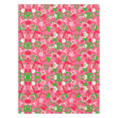 レトロ正方形パターン テーブルクロス (正面)