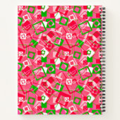 レトロ正方形パターン ノートブック (裏面)