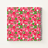 レトロ正方形パターン ノートブック (裏面)