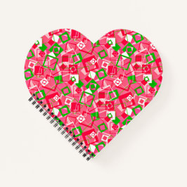 レトロ正方形パターン ノートブック