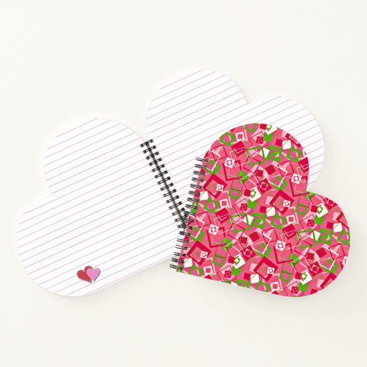 レトロ正方形パターン ノートブック (内部)