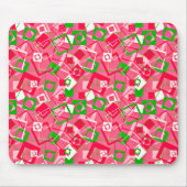 レトロ正方形パターン マウスパッド (正面)