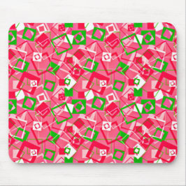 レトロ正方形パターン マウスパッド