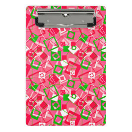 レトロ正方形パターン ミニクリップボード