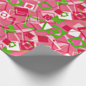 レトロ正方形パターン ラッピングペーパー (角)