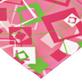 レトロ正方形パターン ロングテーブルランナー (コーナー)