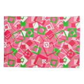 レトロ正方形パターン 枕カバー (裏面-左)