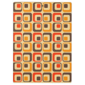 レトロ正方形パターン – 赤、茶色、オレンジ クリップボード (裏面)