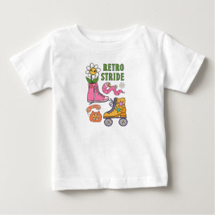 レトロ歩幅 ベビーTシャツ