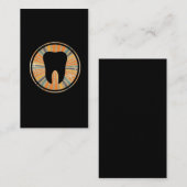 レトロ歯列矯正歯科ヴィンテージ歯グラフィック 名刺 (正面/裏面)