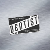 レトロ歯医者の磁気 マグネット名刺 (インサイチュ)