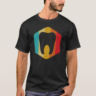 レトロ歯科医衛生士歯科大臼歯 Tシャツ