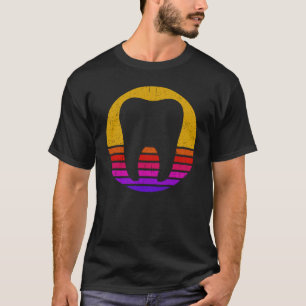 レトロ歯科医衛生士歯科大臼歯 Tシャツ