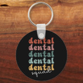 レトロ歯科班 |歯科チーム |歯科スタッフ キーホルダー (正面)