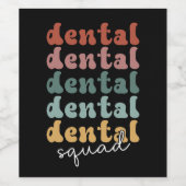 レトロ歯科班 |歯科チーム |歯科スタッフ ワインラベル (シングルラベル)