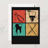 レトロ歯科用工具歯科補助装置 ポストカード (正面/裏面)