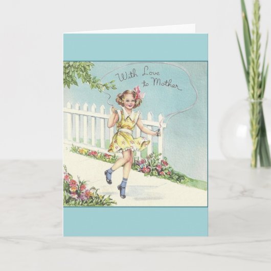 レトロ母の日のグリーティングカード カード (正面)