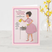 レトロ母の日のグリーティングカード カード (黄色い花)