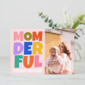 レトロ母の日の写真カラフル カード (スタンド正面)
