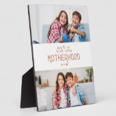 レトロ母の日2写真カスタム板 フォトプラーク (側面)