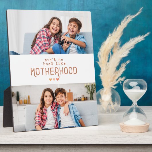 レトロ母の日2写真カスタム板 フォトプラーク (側面)