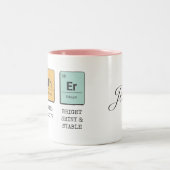 レトロ母マッチング周期表化学 ツートーンマグカップ (中央)