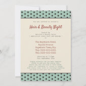 レトロ毛おもしろい及び美しいサロンイベント招待状 招待状 (裏面)