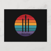 レトロ水上スキー – ウォータースキー ポストカード (正面)