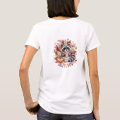 レトロ水彩かわいい動物カボチャのスパイス秋 Tシャツ (裏面)