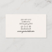 レトロ水彩ピンクレッドストライプトレンディーガーリーおもしろい 名刺 (裏面)