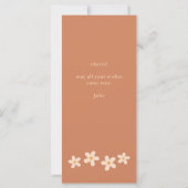 レトロ水彩フローラハッピーバースデーカード (裏面)